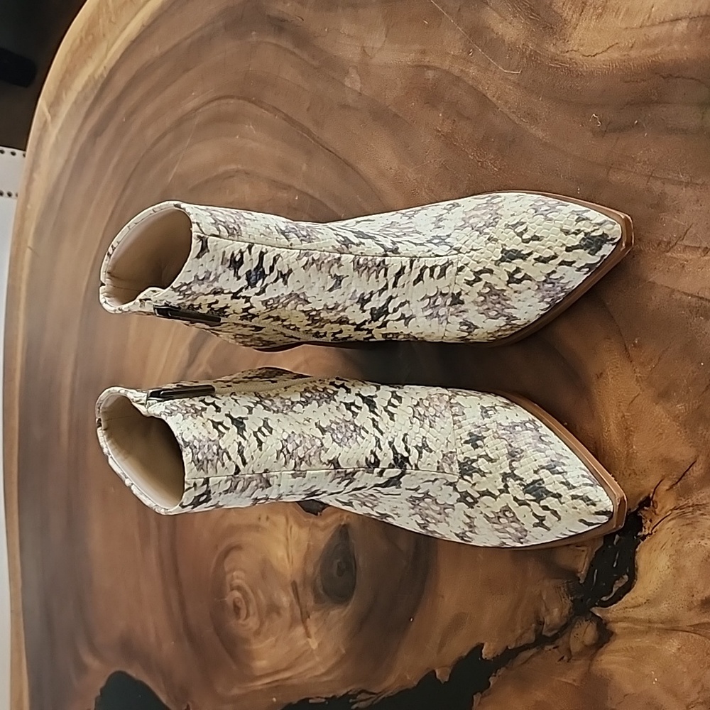 1. State Snake Skin Booties